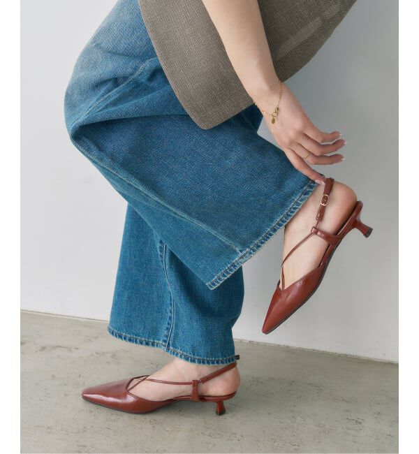  「《予約》3.5cmクロスコードスリングバック」|パンプス|