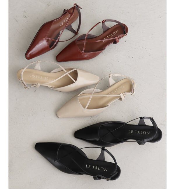  「《予約》3.5cmクロスコードスリングバック」|パンプス|