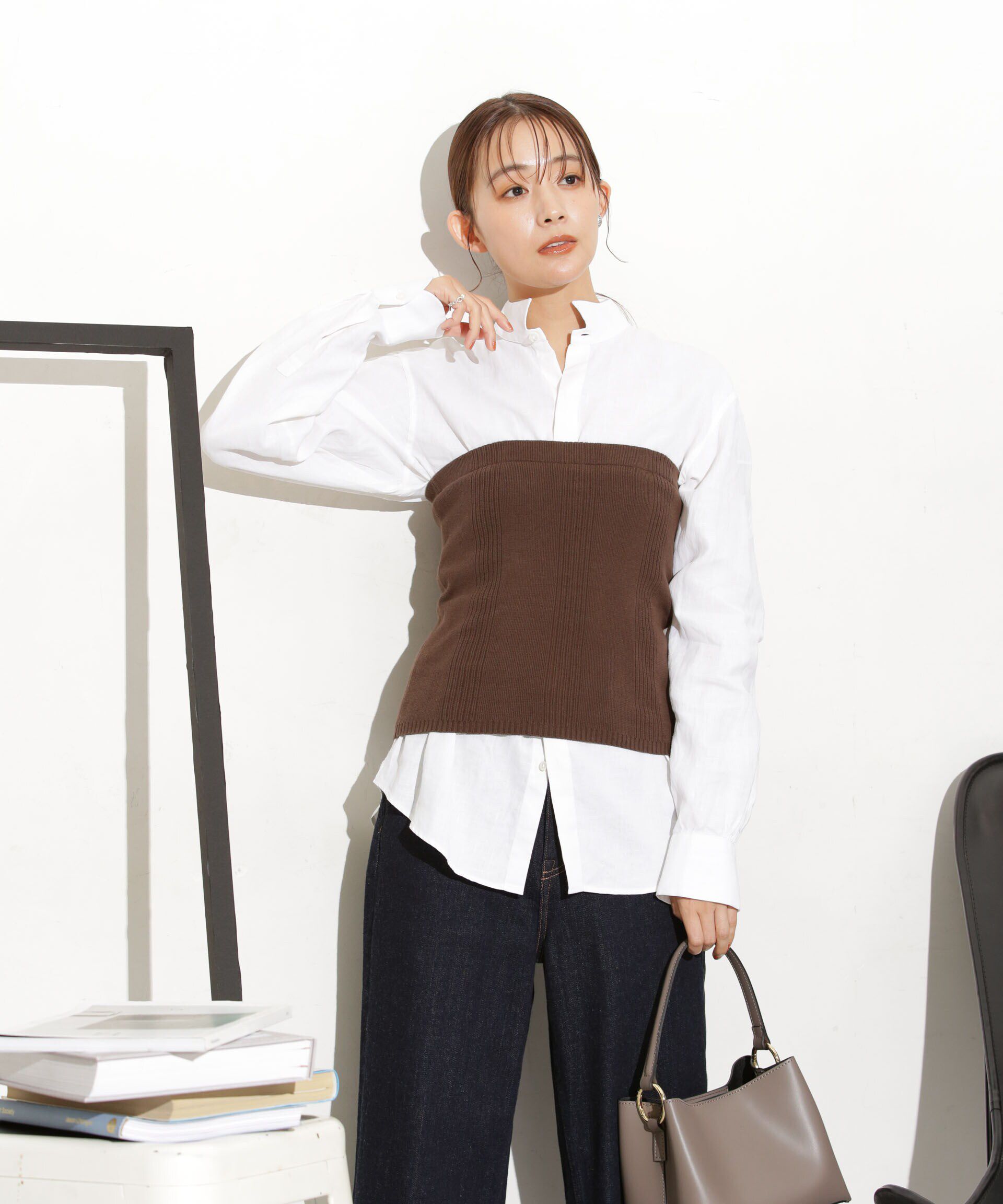 nano･universe「Robert P. Miller/別注 ニットカップ付ビスチェ」|ニット・セーター|