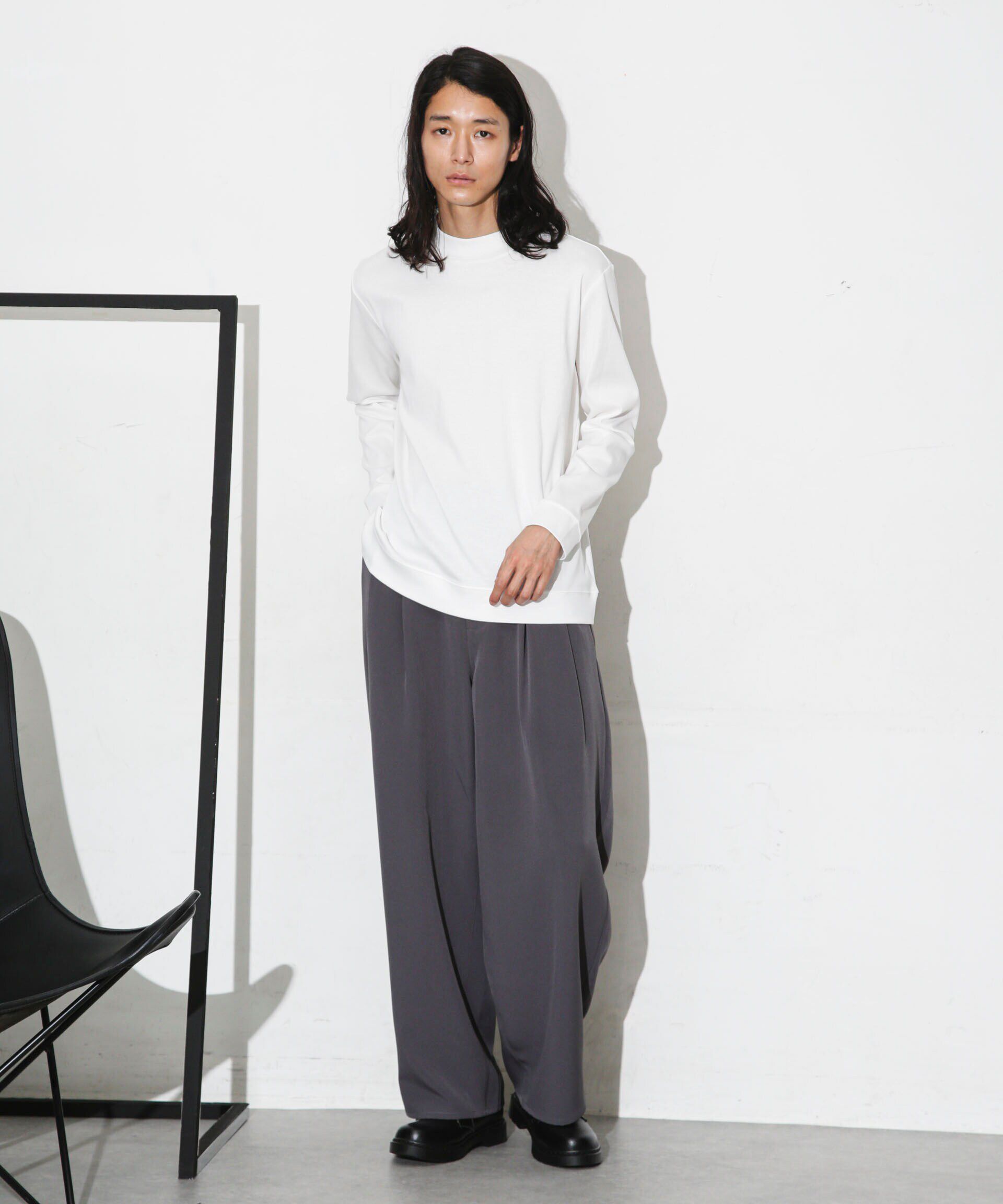 nano･universe「「FORMAL JERSEY」モックネックカットソー長袖」|Tシャツ・カットソー|