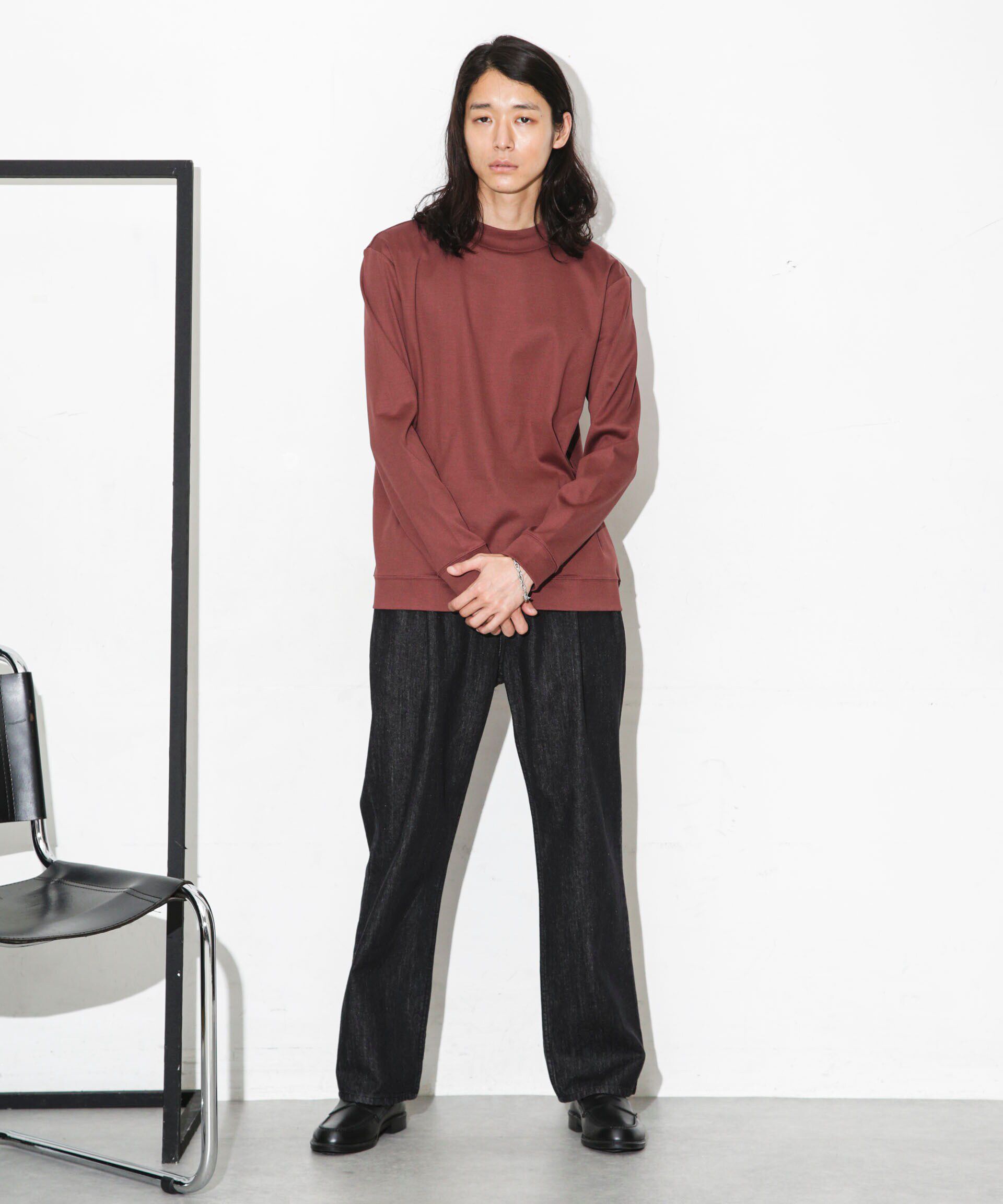 nano･universe「「FORMAL JERSEY」モックネックカットソー長袖」|Tシャツ・カットソー|