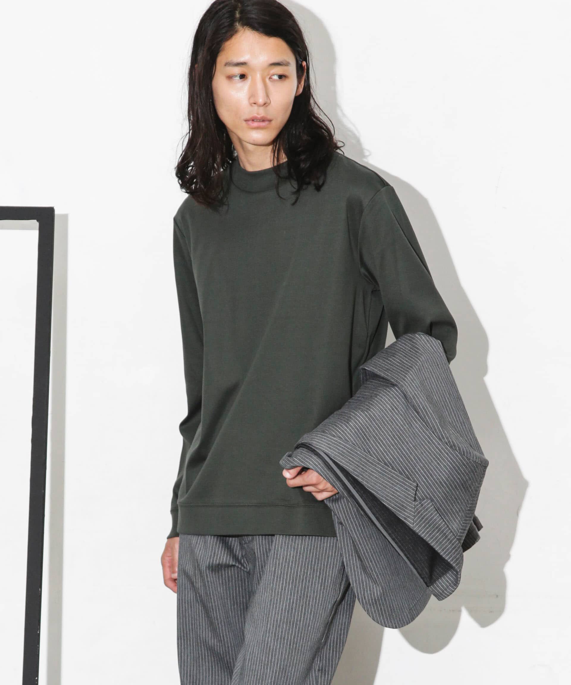 nano･universe「「FORMAL JERSEY」モックネックカットソー長袖」|Tシャツ・カットソー|