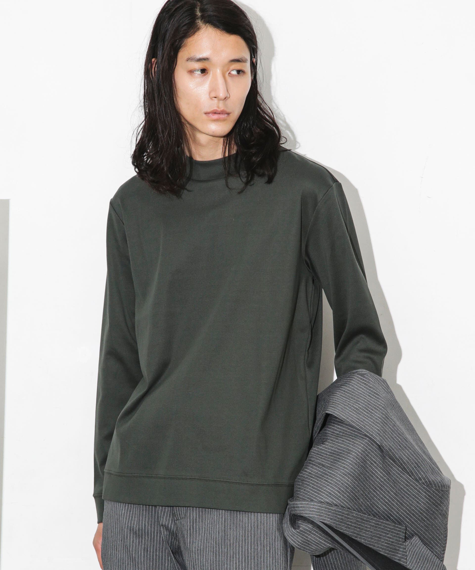 nano･universe「「FORMAL JERSEY」モックネックカットソー長袖」|Tシャツ・カットソー|