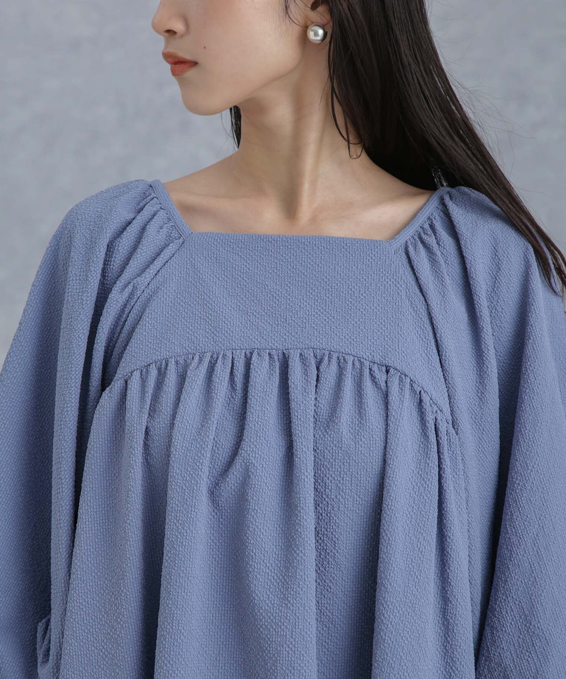 nano･universe「マイクロサッカーバックリボンブラウス」|シャツ・ブラウス|