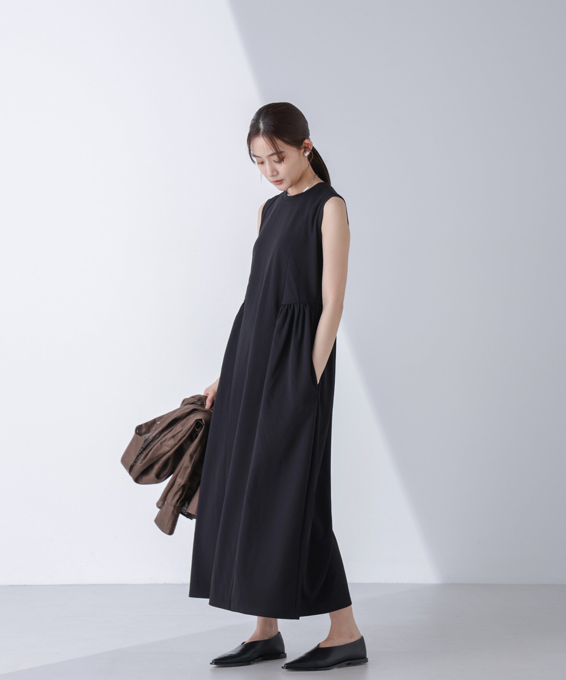 nano･universe「ギャザーコクーンカットワンピース」|ワンピース|