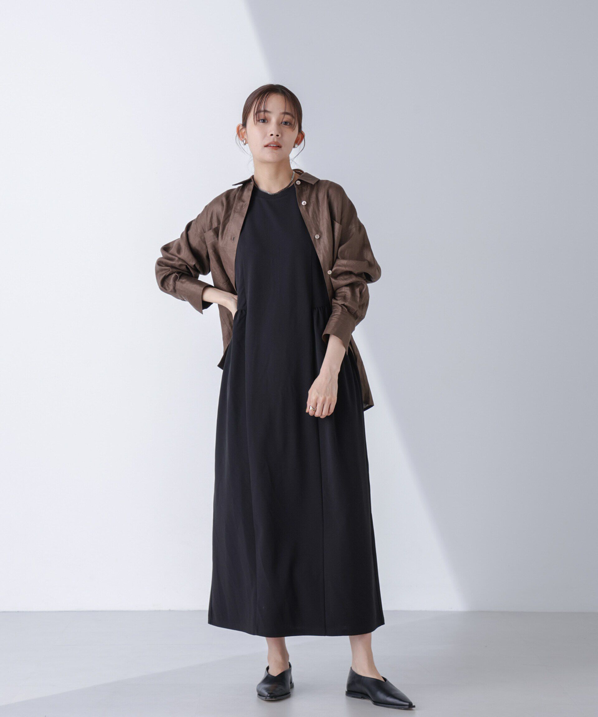 nano･universe「ギャザーコクーンカットワンピース」|ワンピース|