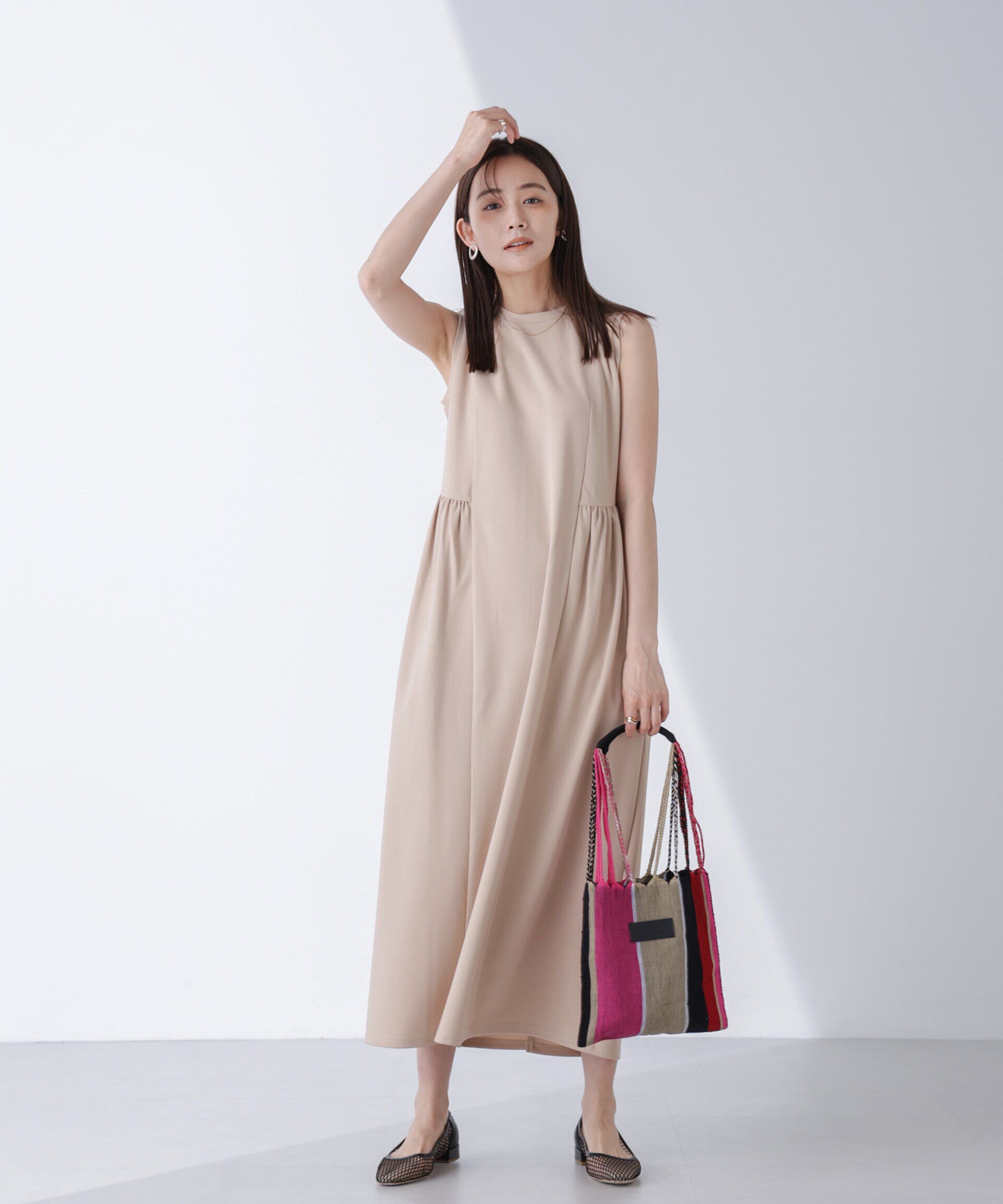 nano･universe「ギャザーコクーンカットワンピース」|ワンピース|