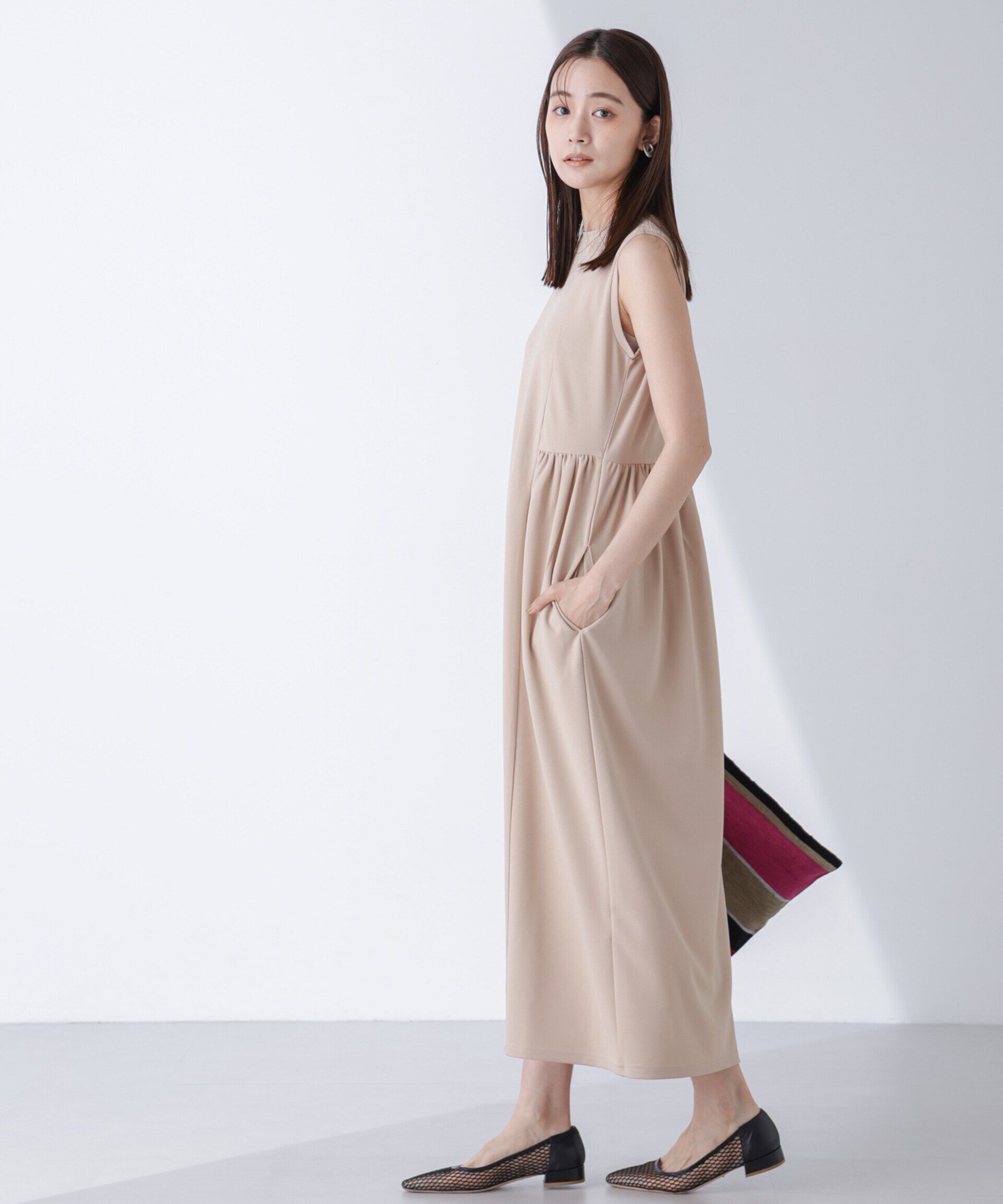 nano･universe「ギャザーコクーンカットワンピース」|ワンピース|