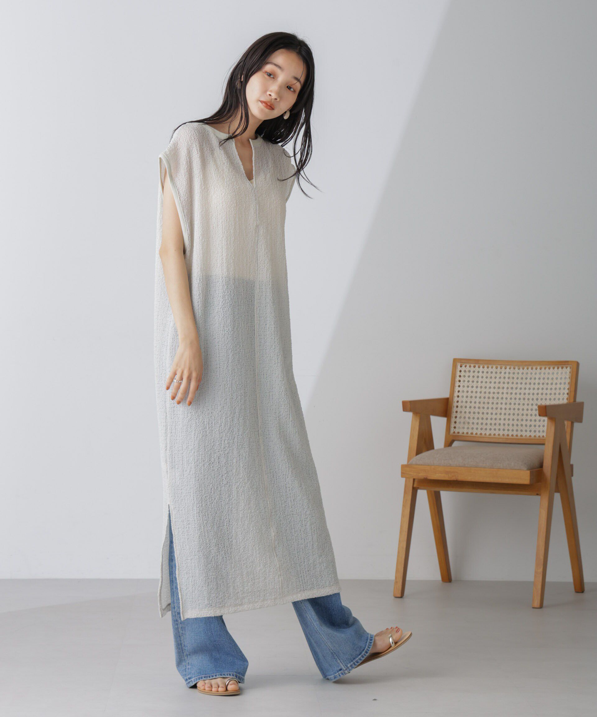 nano･universe「シアーサッカーワンピース」|ワンピース|