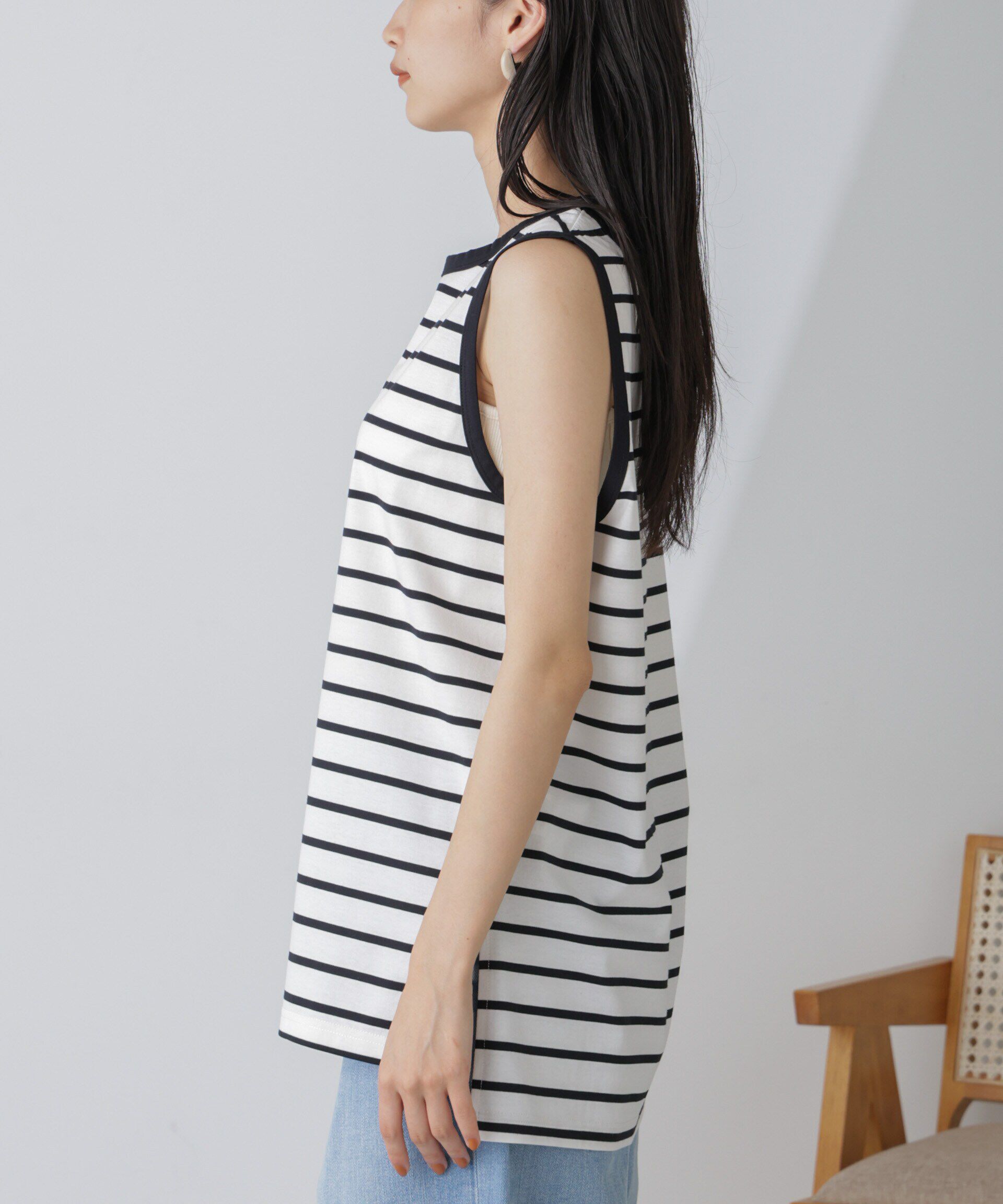 nano･universe「ホルターネックノースリーブプルオーバー」|Tシャツ・カットソー|