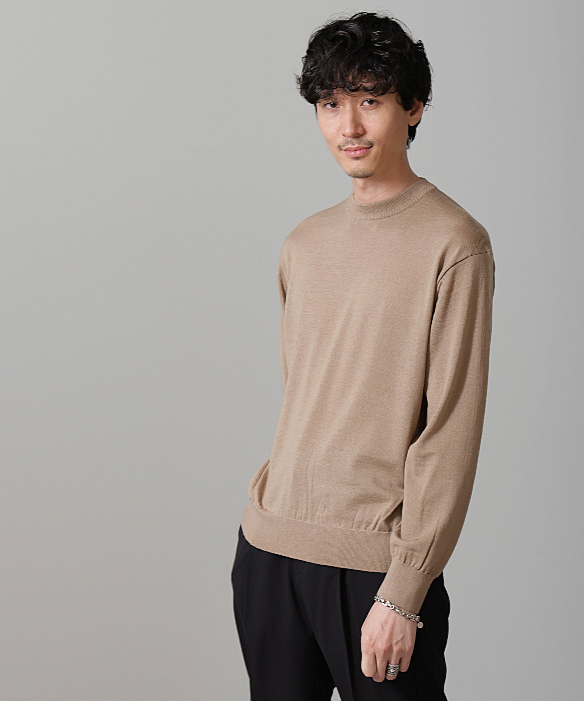 nano･universe「「毛玉レスニット」 ファインゲージクルーネック」|ニット・セーター|