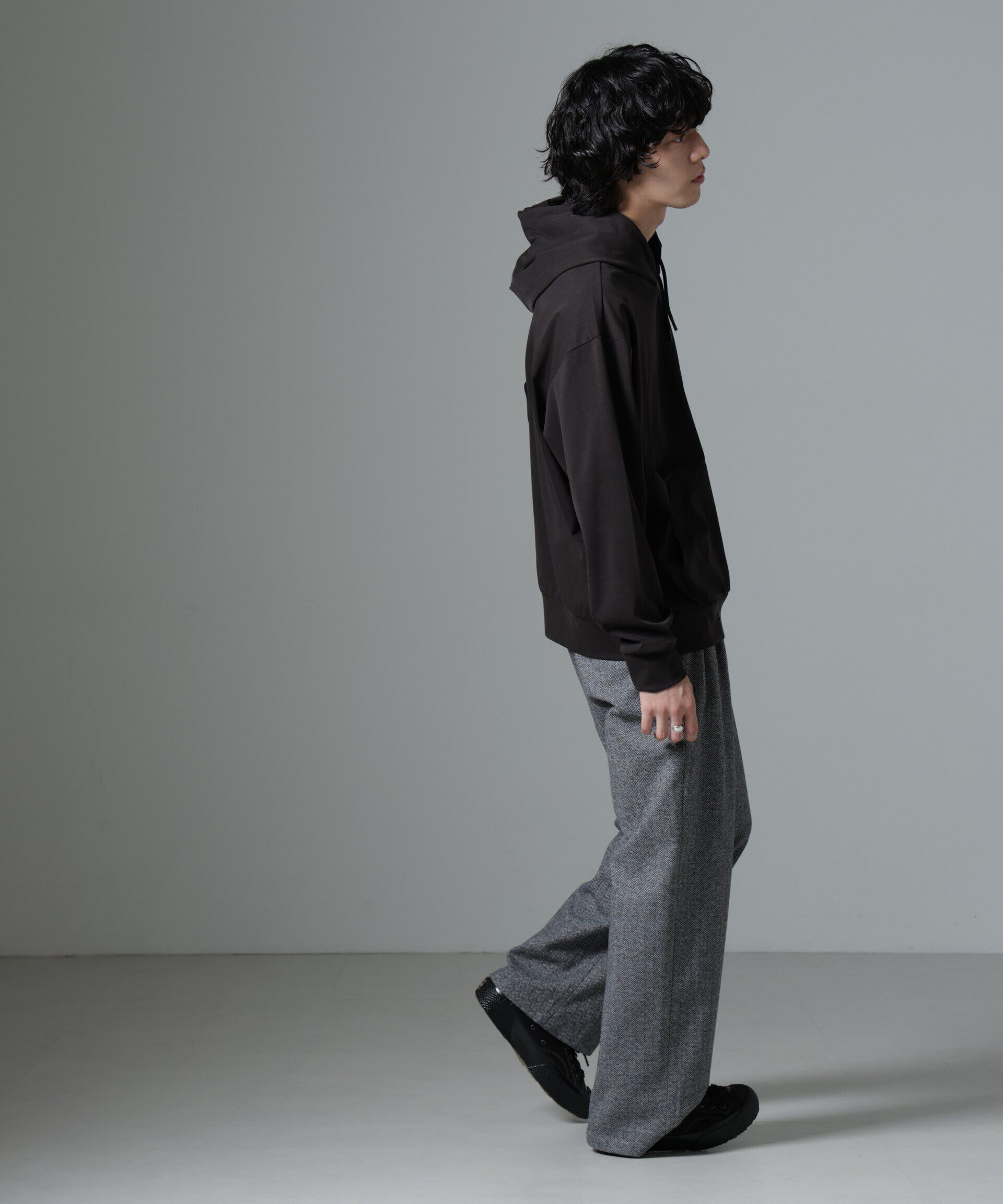 nano･universe「ヌバックライクスムースプルオーバーパーカー」|Tシャツ・カットソー|