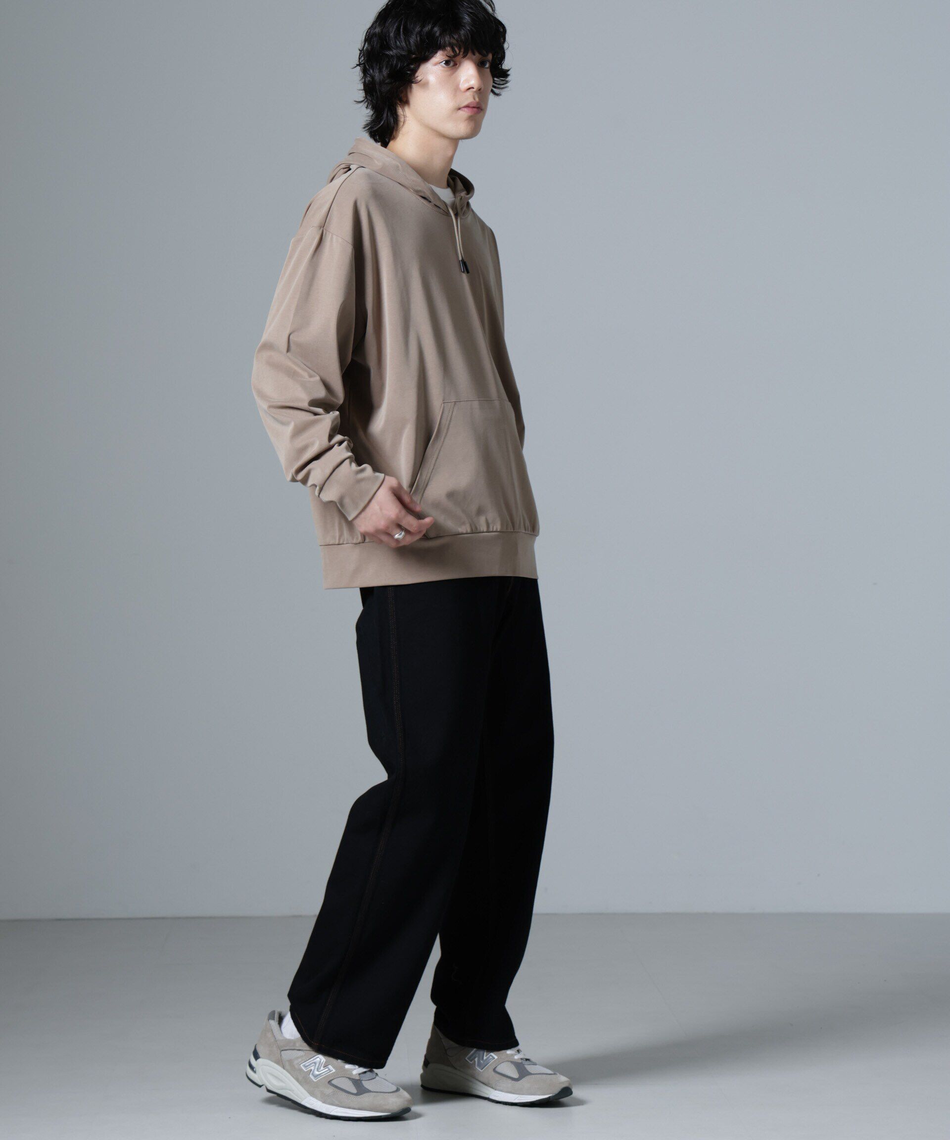 nano･universe「ヌバックライクスムースプルオーバーパーカー」|Tシャツ・カットソー|