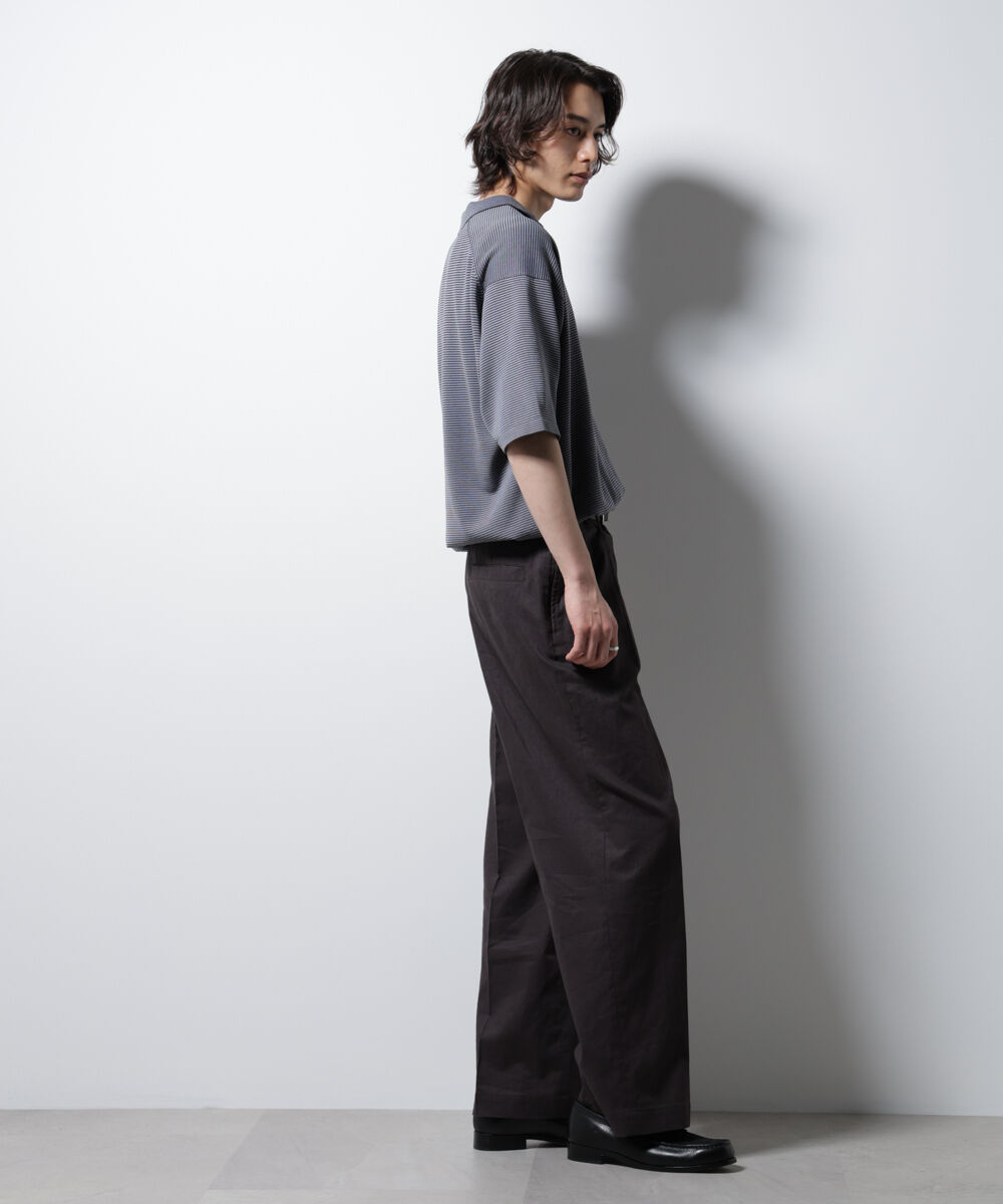 nano･universe「ハイゲージマイクロボーダーニットポロ」|ニット・セーター|