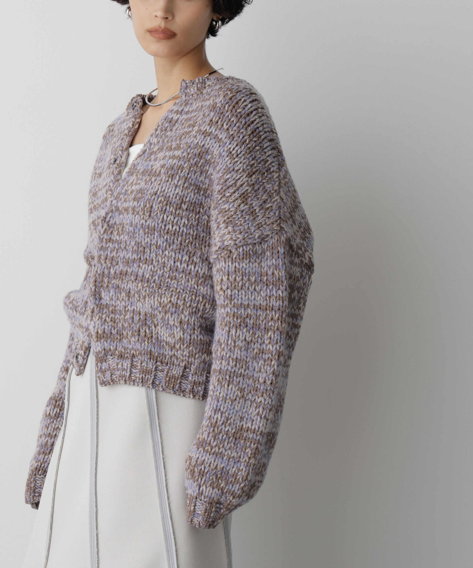  「「STEVELOUR」ミックスカラー2WAYスナップニット」|ニット・セーター|