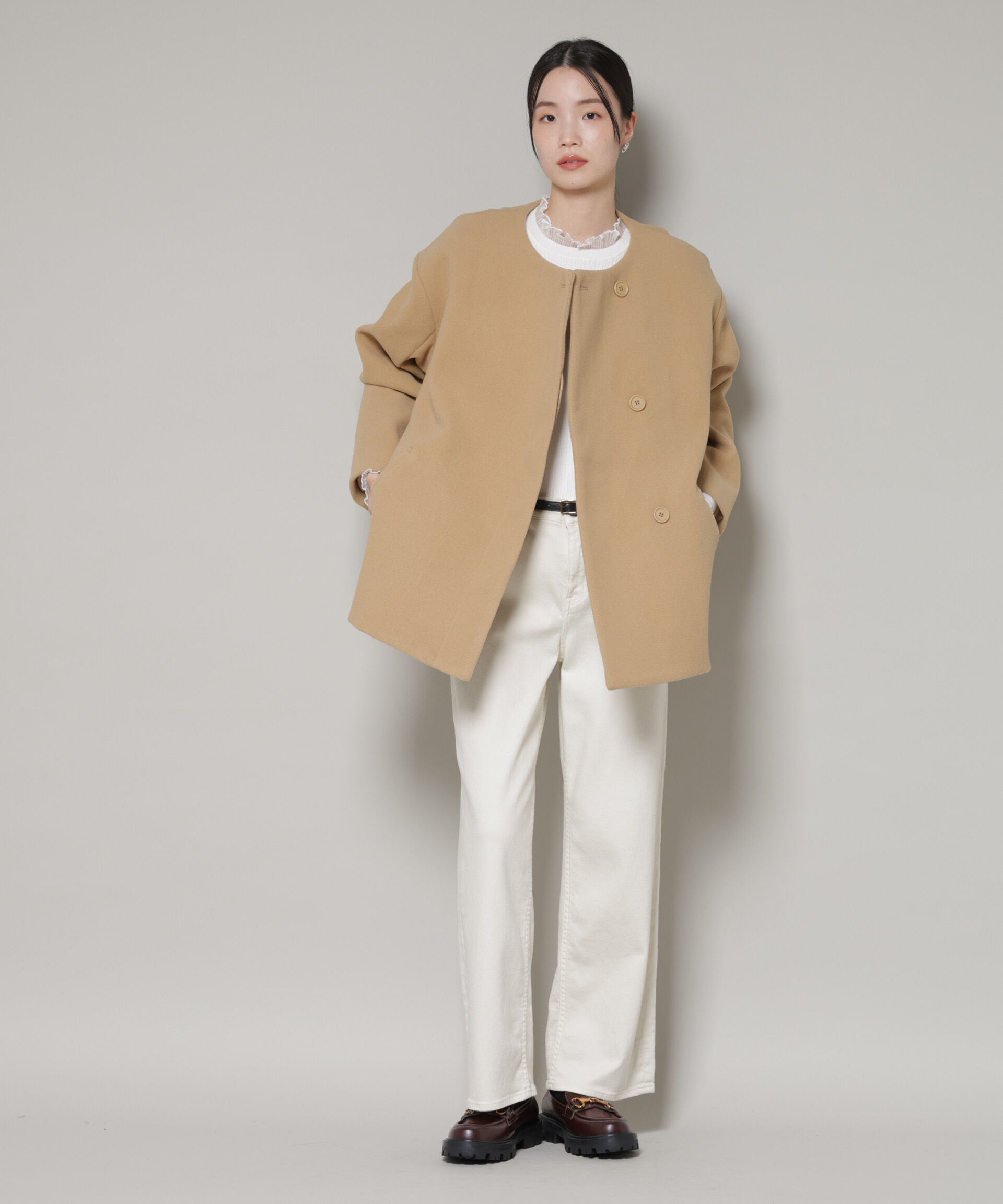 nano･universe「ノーカラーミドルコート」|その他|