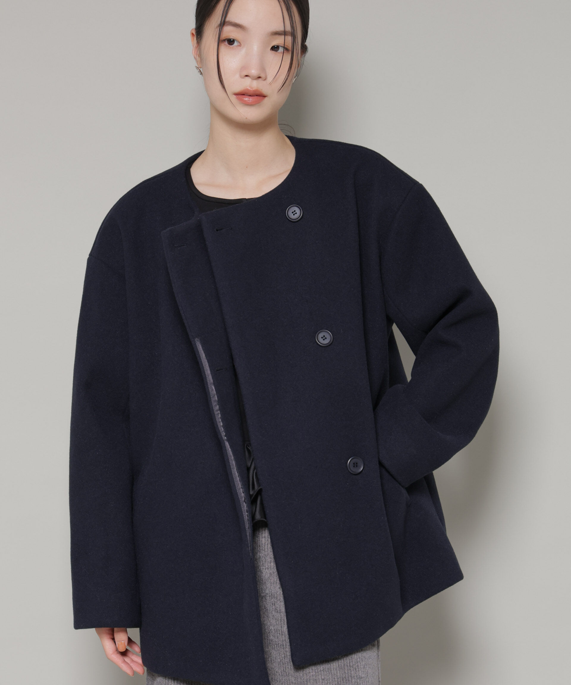 nano･universe「ノーカラーミドルコート」|その他|