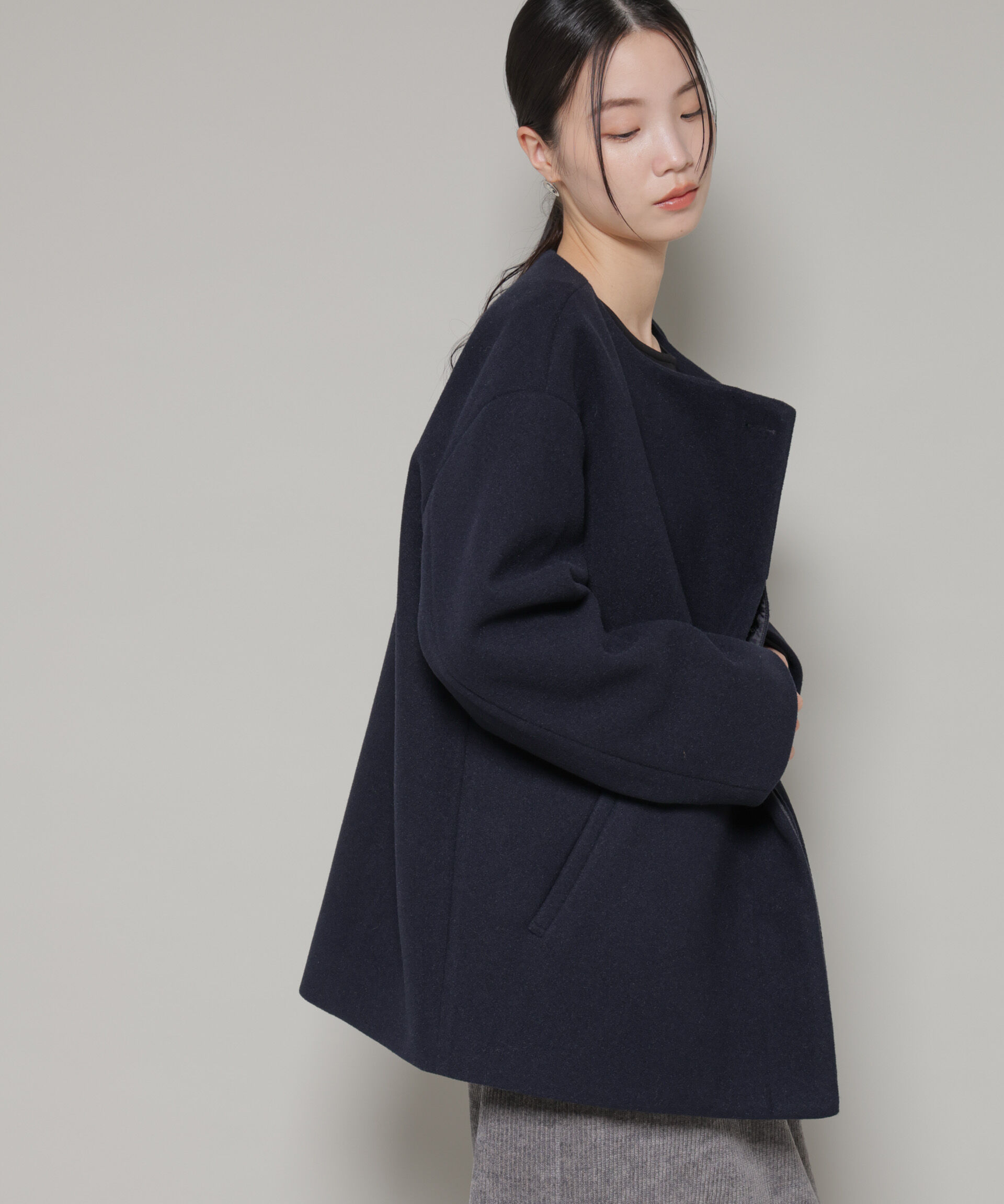 nano･universe「ノーカラーミドルコート」|その他|