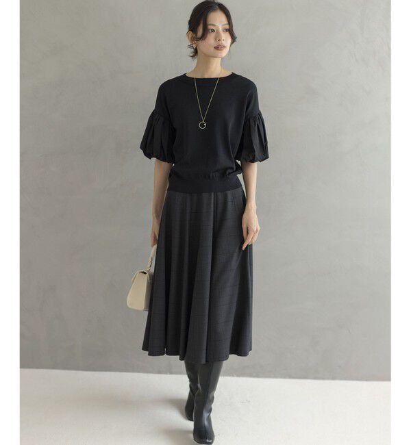 組曲「ストレッチクリアパフ袖 ニット」|ニット・セーター|