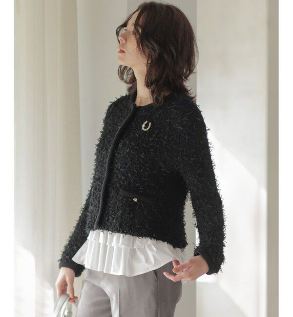 組曲「フリルシャツコンビ ロングTシャツ」|Tシャツ・カットソー|