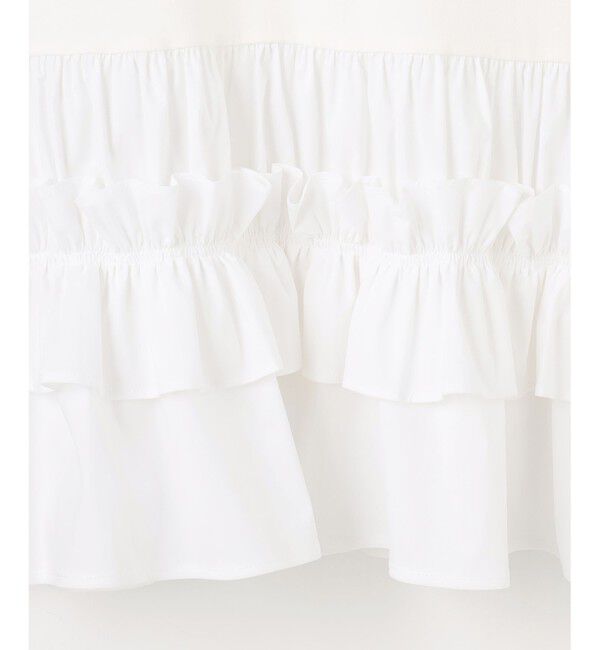 組曲「フリルシャツコンビ ロングTシャツ」|Tシャツ・カットソー|