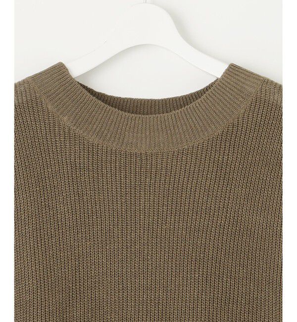 自由区「【洗える】リネンミドルゲージニット ベスト」|ベスト・ジレ|