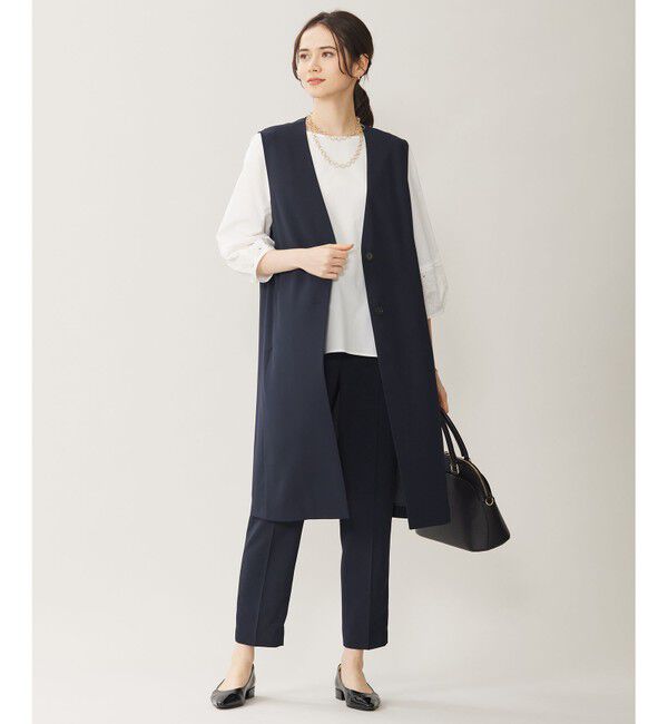 自由区「【セットアップ対応・UVカット・接触冷感・洗える】ライトストレッチ ジレ」|ベスト・ジレ|