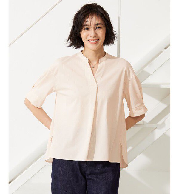 自由区「【WEB限定・洗える】トリコットジャージー カットソー」|シャツ・ブラウス|ｼｪﾙｽﾄﾗ