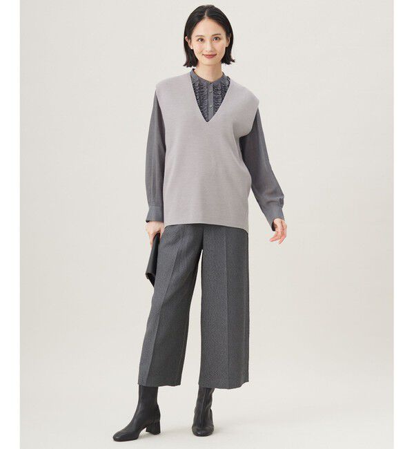 自由区「【セットアップ対応・洗える】ウールミラノニット ベスト」|ベスト・ジレ|