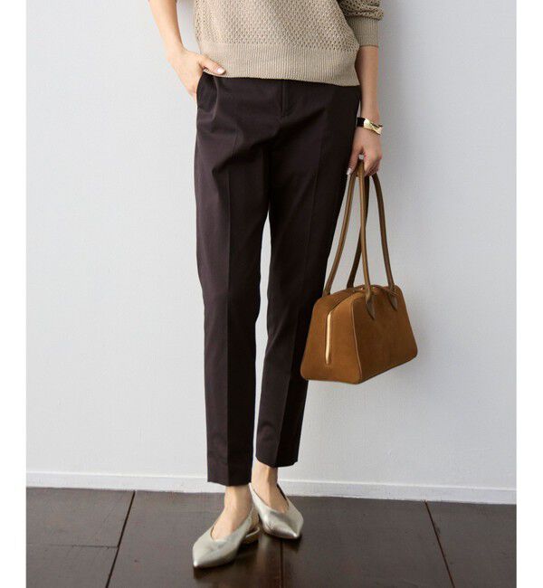 自由区「【カタログ掲載・定番人気・新色追加】コットンサテンテーパード パンツ」|その他|[新色]ﾀﾞｰｸ