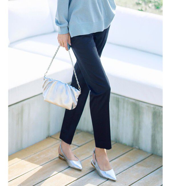 自由区「【カタログ掲載・定番人気・新色追加】コットンサテンテーパード パンツ」|その他|ネイビー