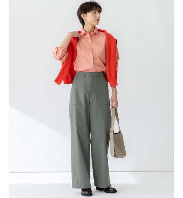 23区「【洗える】スラブツイルストレッチ ワイド パンツ」|その他|