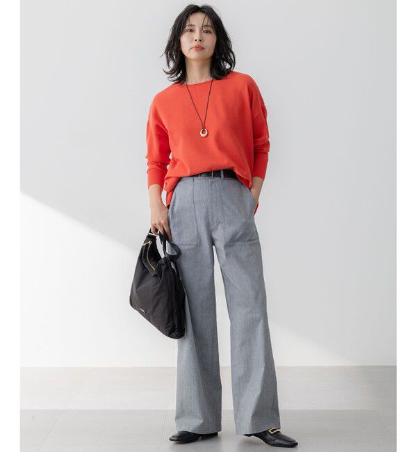 23区「【洗える】スラブツイルストレッチ ワイド パンツ」|その他|