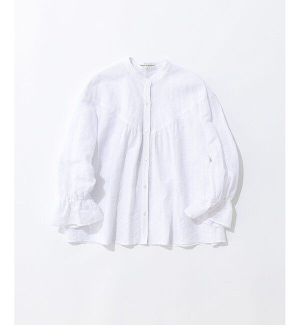 23区「【洗える】カラミ ストライプ  切り替え ブラウス」|シャツ・ブラウス|