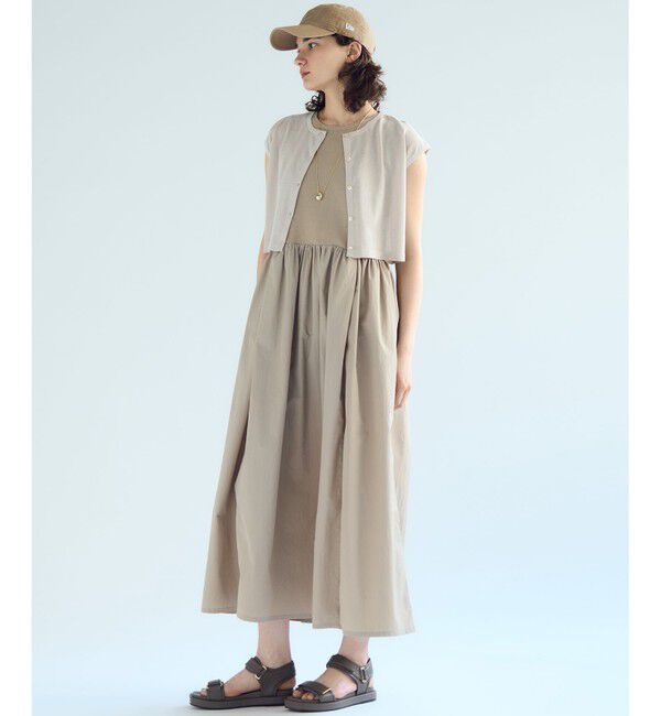 23区「【Oggi8月号掲載/洗える】ニットレイヤード ワンピース」|ワンピース|