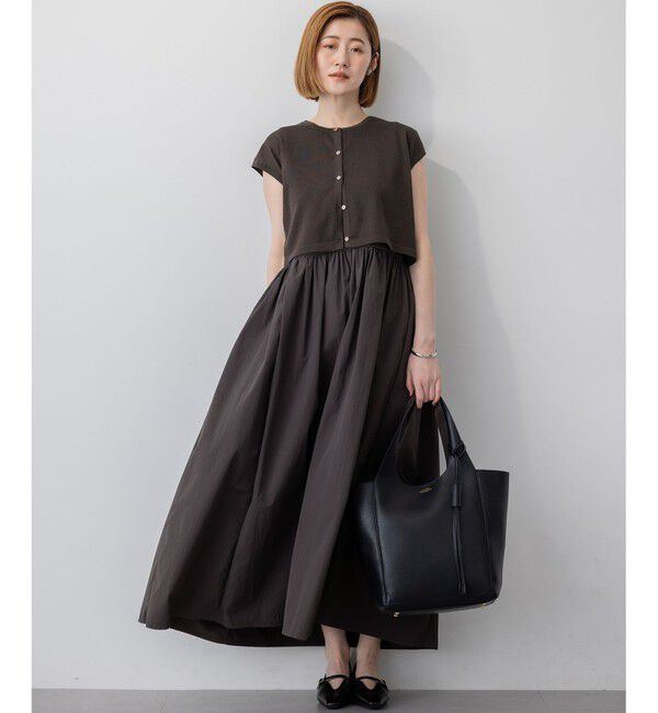 23区「【Oggi8月号掲載/洗える】ニットレイヤード ワンピース」|ワンピース|