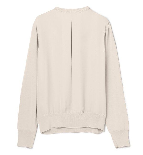 BEIGE,「【WEB限定・洗える】LECERF / 異素材バックシアーストレッチニット」|ニット・セーター|