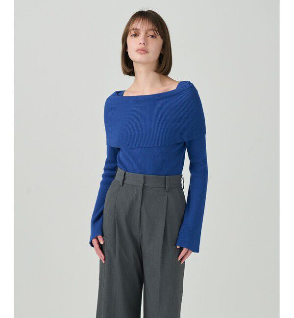 Diagram「オフショルニットトップ」|ニット・セーター|ブルー