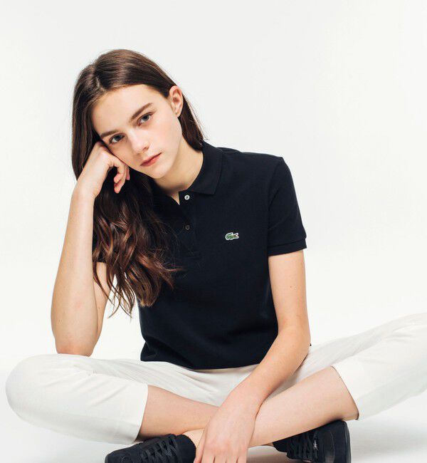 LACOSTE「コットン100% ピケ ポロシャツ（半袖）」|ポロシャツ|ブラック