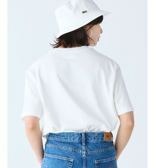 LACOSTE「ヘビーウェイトブランドネーム ラバープリント ロゴ半袖Tシャツ」|Tシャツ・カットソー|
