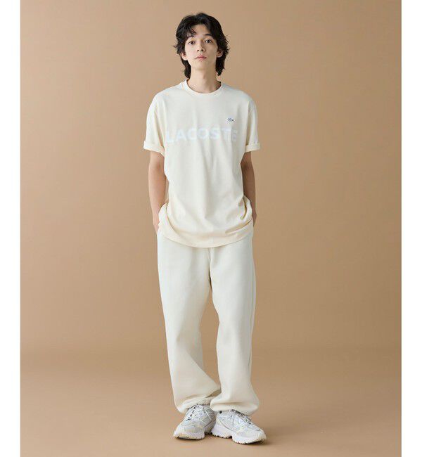 LACOSTE「ヘビーウェイトブランドネーム ラバープリント ロゴ半袖Tシャツ」|Tシャツ・カットソー|