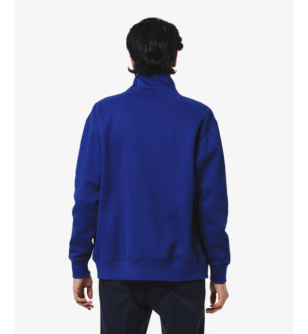 LACOSTE「アシンメトリーボーダーハイネック ドローストリング 鹿の子地 トラックジャケット」|スウェット・ジャージ|