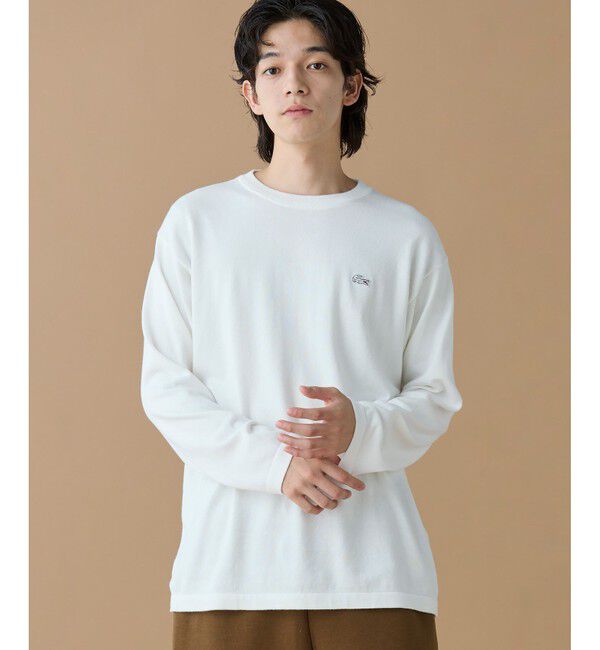 LACOSTE「サスティナブルニットTシャツ」|Tシャツ・カットソー|ホワイト