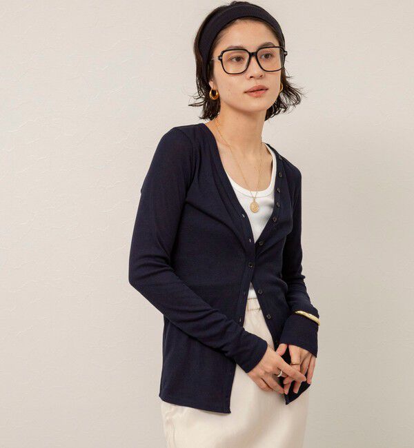 MAQWEL「【MAQWEL/マクウェル】ウォッシャブルリブカーディガン」|カーディガン|