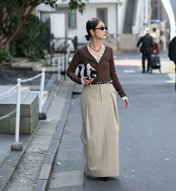 MAQWEL「【MAQWEL/マクウェル】ウォッシャブルリブカーディガン」|カーディガン|