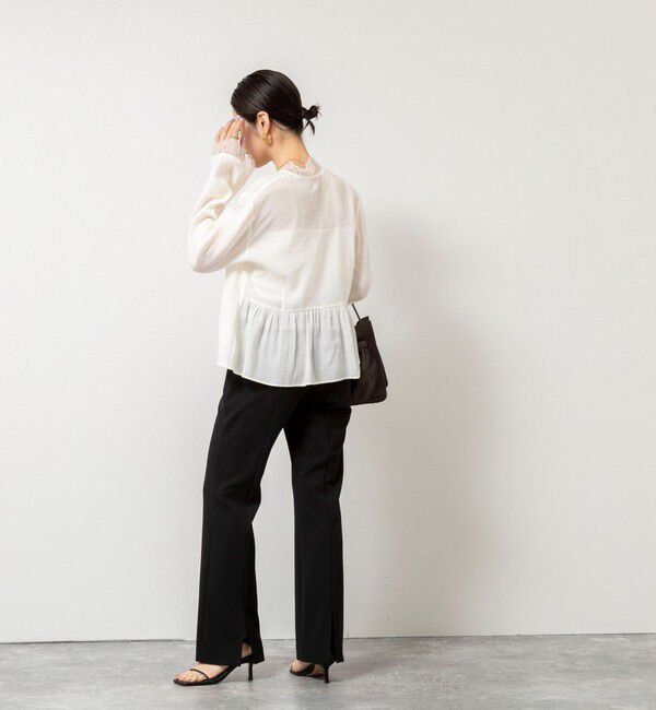 NOLLEY'S sophi「ウォッシャブルカットジョーゼットスリットパンツ」|その他|