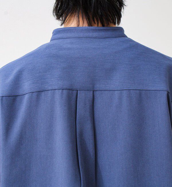 GLOSTER「【きれい見えラク素材】crunchyバンドカラーシャツ」|シャツ・ブラウス|