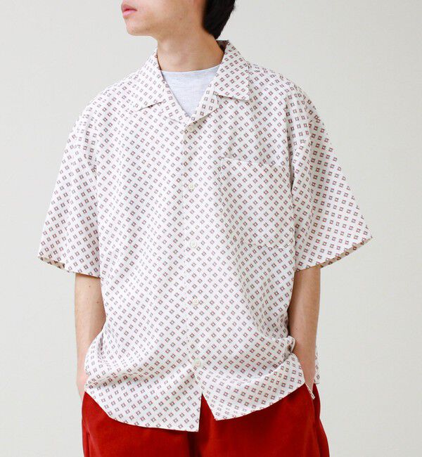 GLOSTER「【選べる6柄】オールオーバーパターン 半袖オープンカラーシャツ」|シャツ・ブラウス|ホワイト系その他