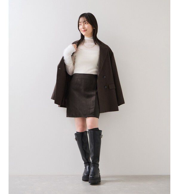 VIS「釦ポイントスエードライクミニスカート」|スカート|
