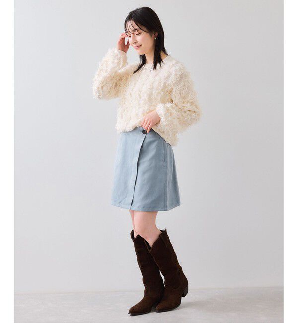 VIS「釦ポイントスエードライクミニスカート」|スカート|